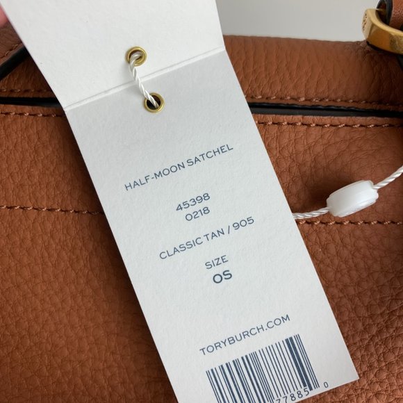 New Tory Burch Half Moon Leather Satchel - Picture 6 of 8